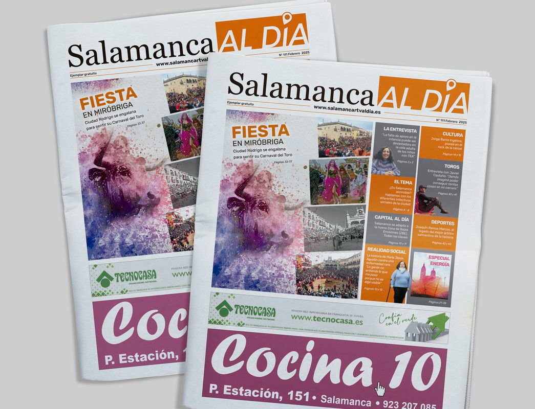 Este miércoles sale a la calle el número de febrero del periódico de papel SALAMANCA AL DÍA