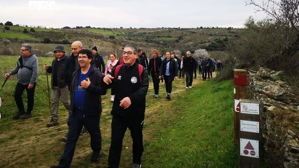 Foto 5 - La marcha 'Almendros en flor' congrega a m&aacute;s de 150 senderistas en La Fregeneda