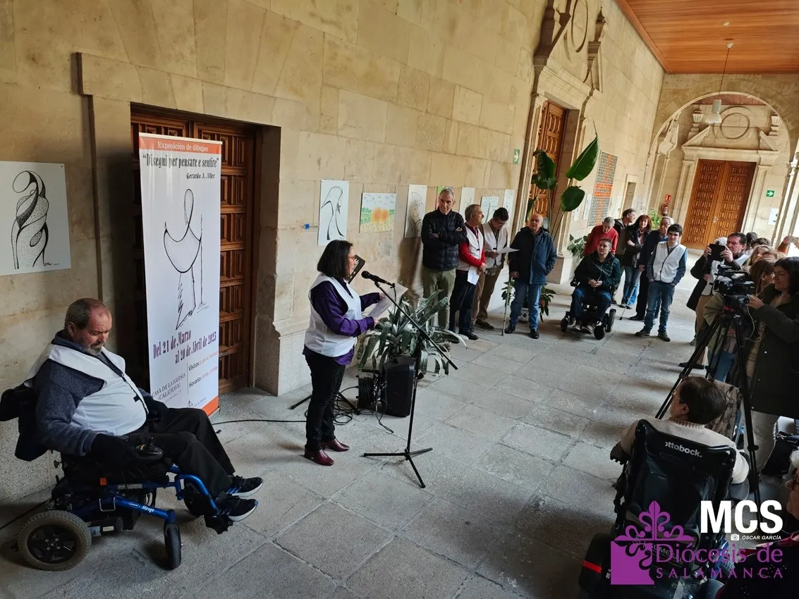 Inauguración de la exposición 'Disegni per pensare e sentire', de Gerardo A. Aller, en la Casa de la Iglesia