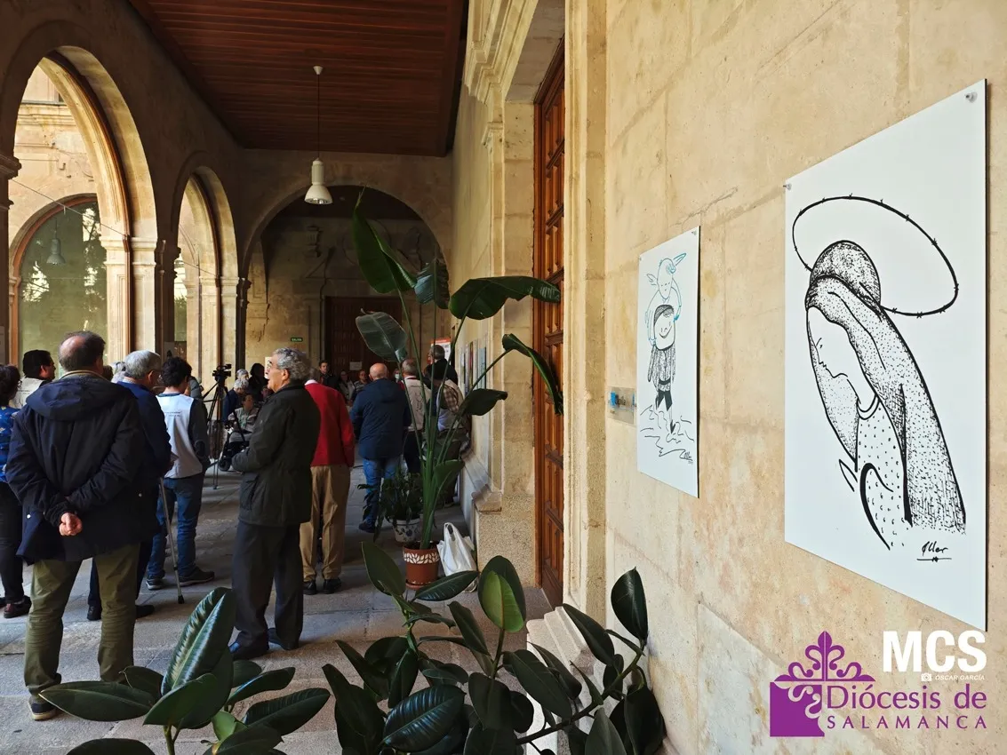 Inauguración de la exposición 'Disegni per pensare e sentire', de Gerardo A. Aller, en la Casa de la Iglesia