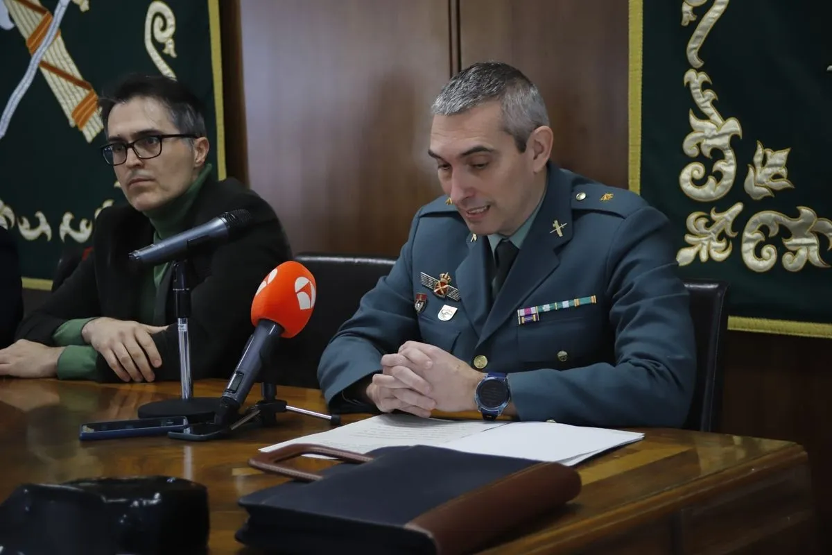 Rueda de prensa sobre la detención de los autores del violento asalto de una casa en Puente del Congosto. Foto de Ángel Puma