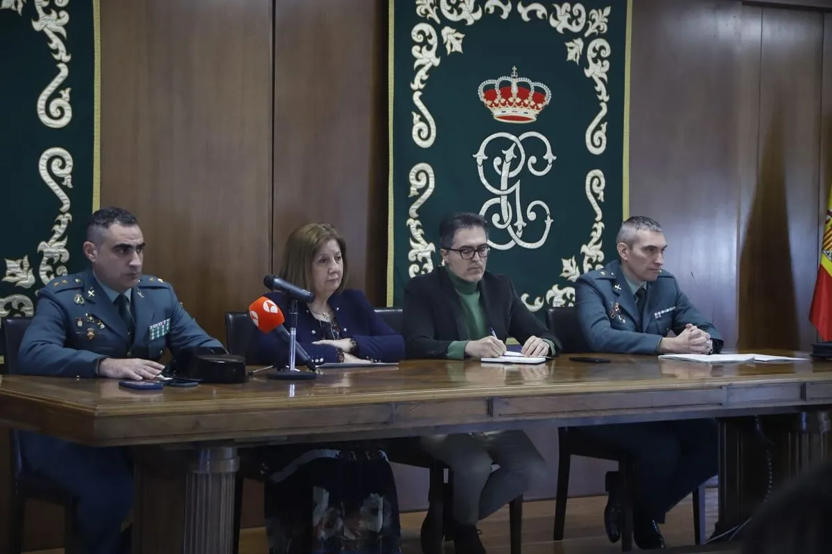 Rueda de prensa sobre la detención de los autores del violento asalto de una casa en Puente del Congosto. Foto de Ángel Puma