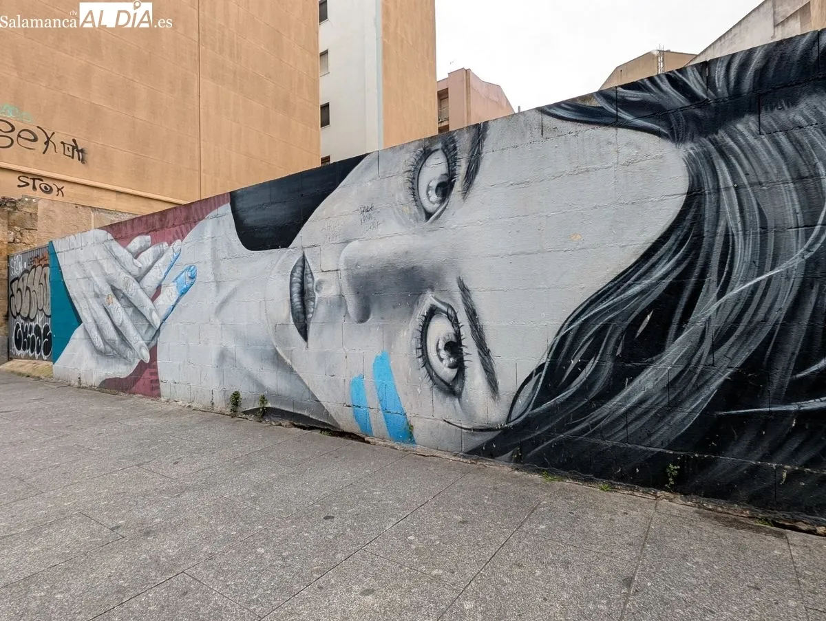 Mural de Caín Ferreras en la Gran Vía. Foto: David Sañudo
