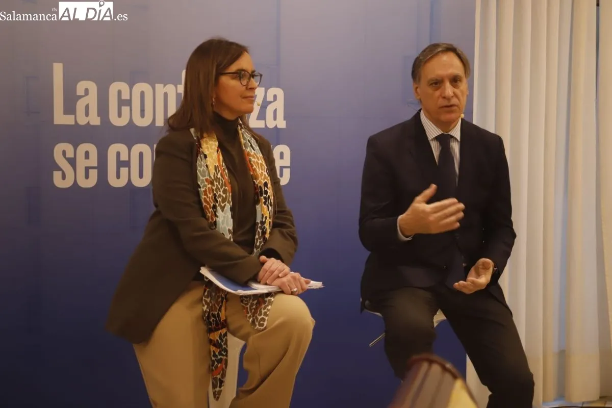 La vicesecretaria de Organización del Partido Popular, Carmen Fúnez, participaba en Salamanca en un encuentro con empresarios. Foto de Ángel Puma