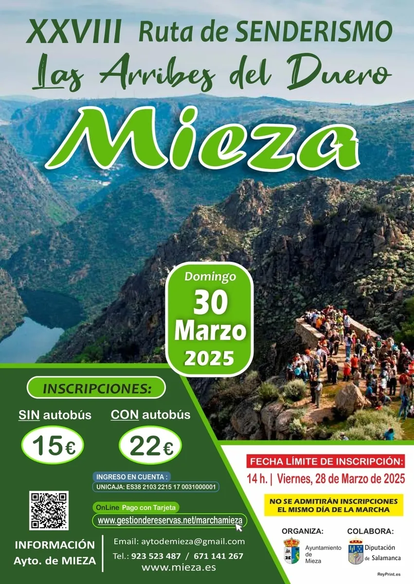 Foto 2 - Mieza tiene todo dispuesto para la XXVIII Ruta de Senderismo Arribes del Duero