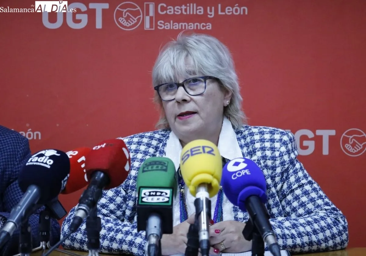Presentación en Salamanca de la manifestación del 15 de marzo en defensa de la sanidad pública, que se hará en Valladolid. Foto de David Domínguez