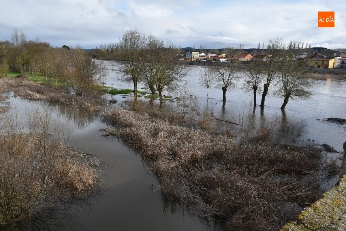 Foto 5 - El &Aacute;gueda se dispara por encima de los 100 m3/s de caudal a su paso por Ciudad Rodrigo