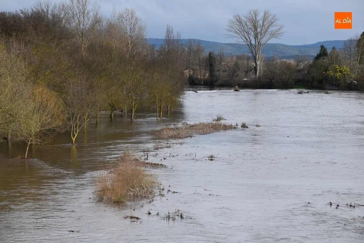 Foto 8 - El &Aacute;gueda se dispara por encima de los 100 m3/s de caudal a su paso por Ciudad Rodrigo