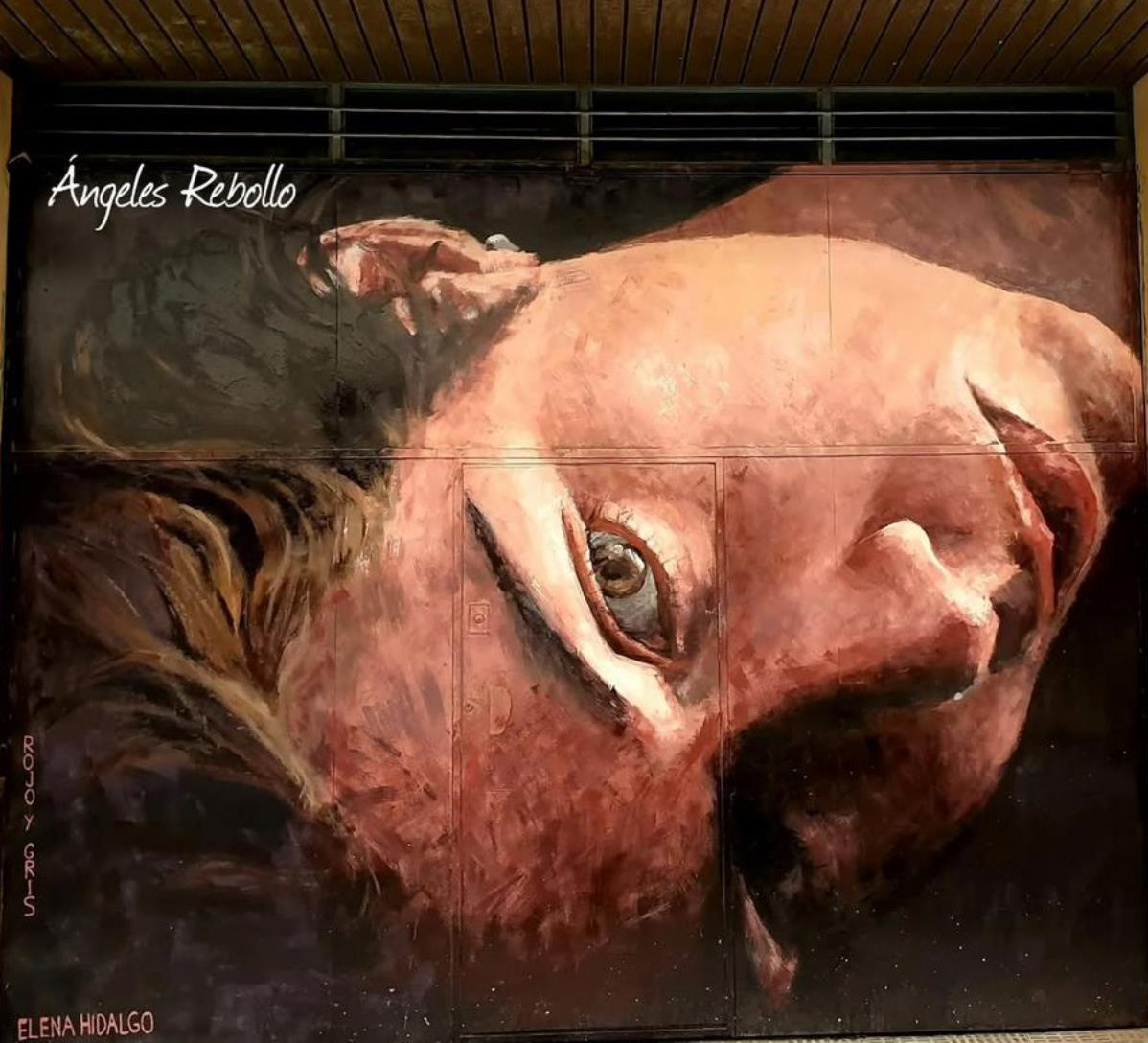 Grafiti de Elena Hidalgo en el Barrio del Oeste, en Salamanca