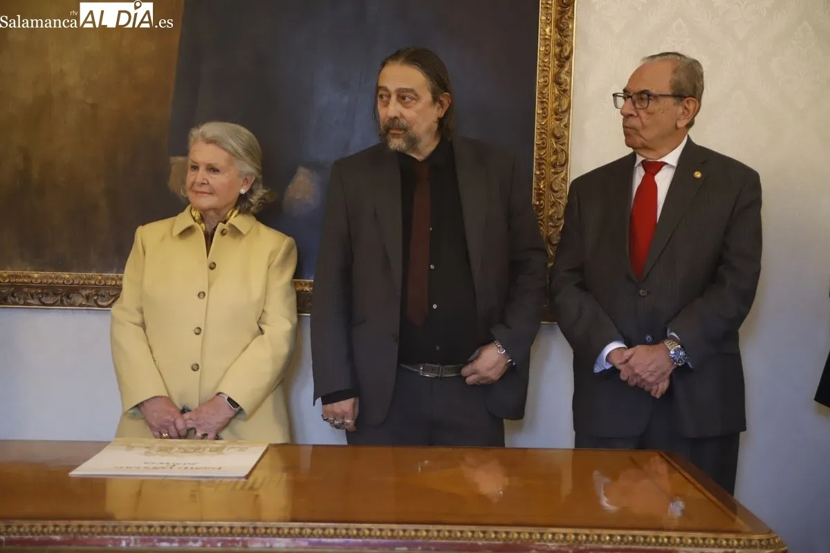 Adolfo García Sastre, Sebastião Helvecio Ramos de Castro y María Urioste Ramón y Cajal, nuevos huéspedes distinguidos de Salamanca | FOTOS: Ángel Puma 