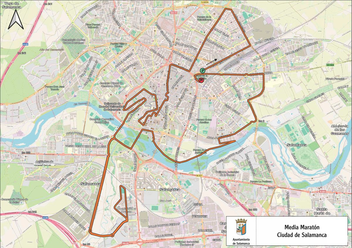 Cortes de tráfico y desvíos por la XIII Media Maratón ‘Ciudad de Salamanca 