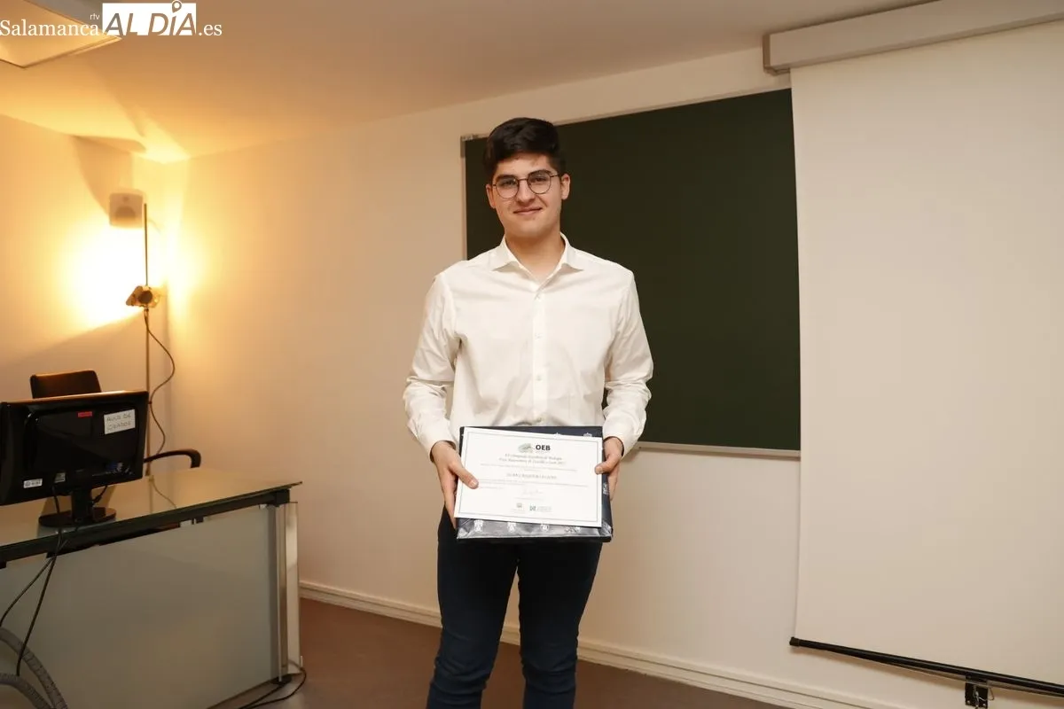 Entrega de los premios de la XX Olimpiada autonómica de Biología en la Facultad de Biología de la Universidad de Salamanca. Fotos: David Sañudo