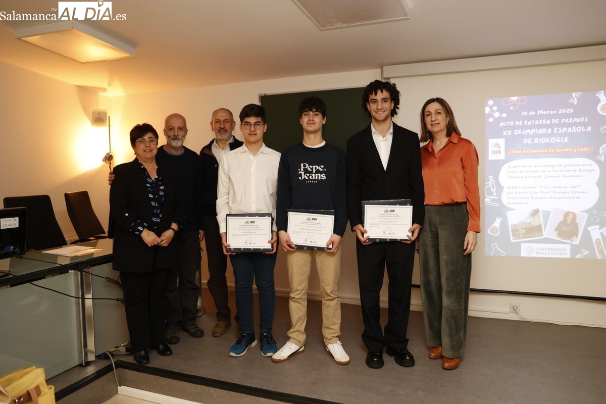 Entrega de premios de las XX Olimpiadas Autonómicas de Biología en la USAL