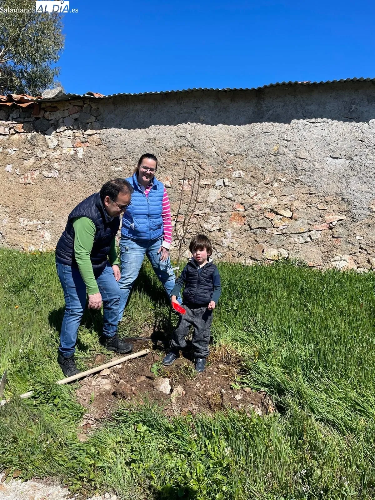 Plantación de árboles organizada por el Rotary Club Salamanca Plaza Mayor en Morille