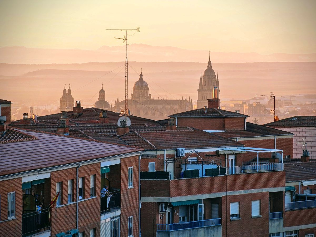 Tejados desde el barrio de Pizarrales, en Salamanca