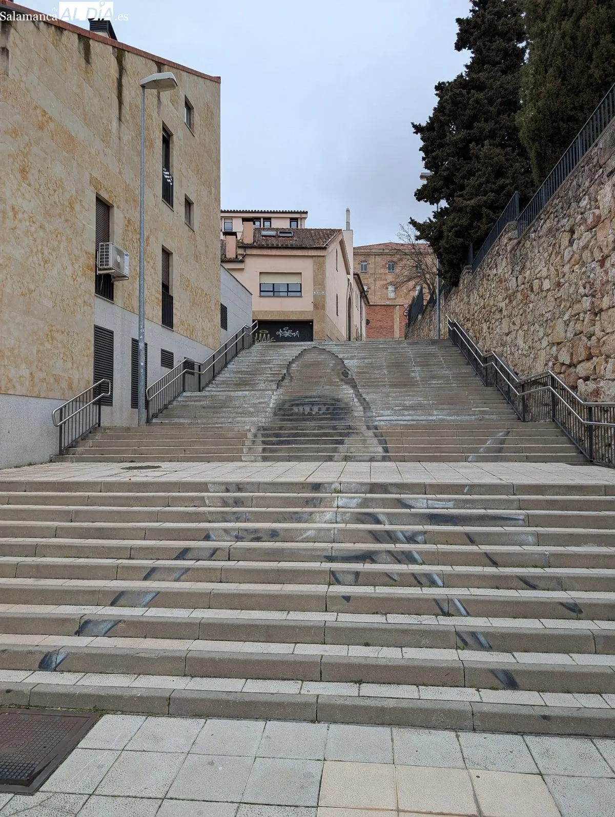 Tiburón, de Nego, en las escaleras de la calle Vaguada de la Palma. Foto: David Sañudo