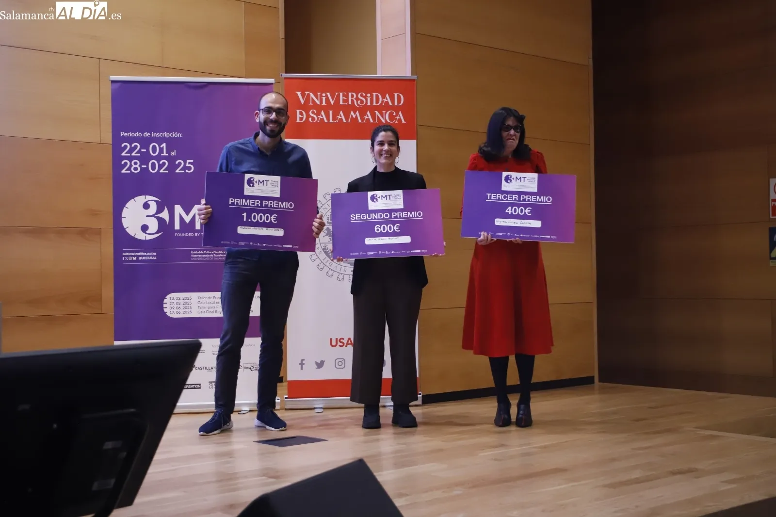 Clausura del concurso 'Tesis en tres minutos' de la Unidad de Cultura Científica y de la Innovación de la USAL y Escuela de Doctorado “Studi Salamantini” de la USAL. Fotos: Ángel Puma