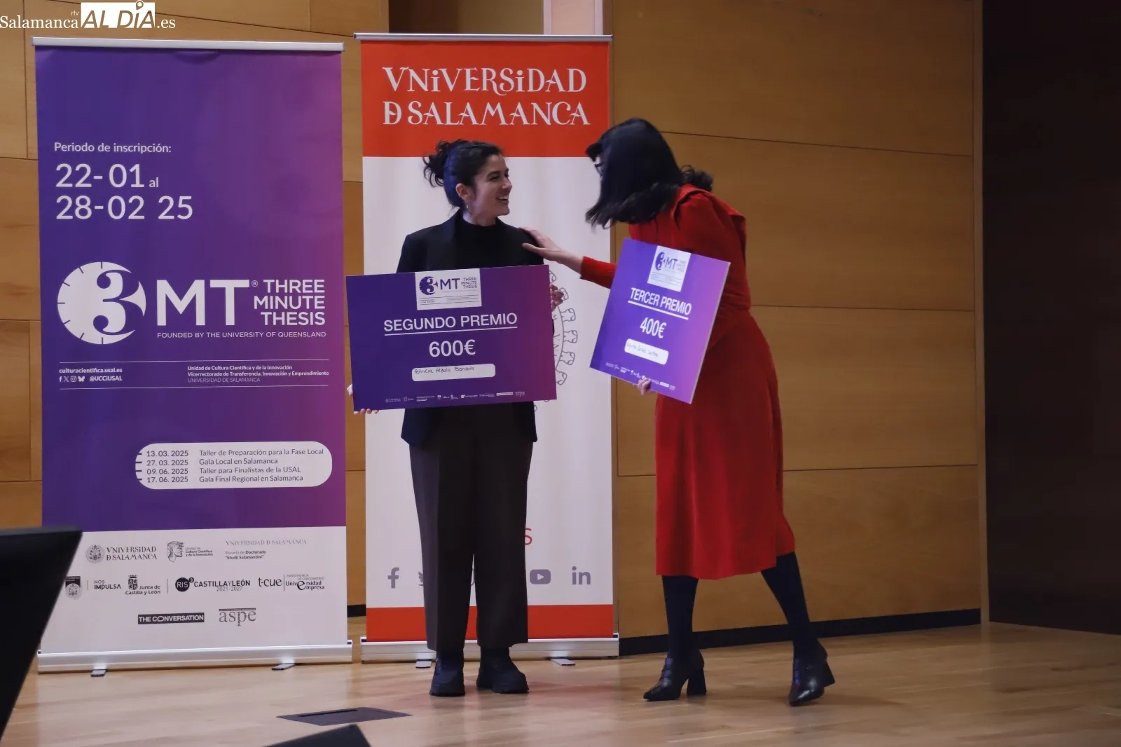 Clausura del concurso 'Tesis en tres minutos' de la Unidad de Cultura Científica y de la Innovación de la USAL y Escuela de Doctorado “Studi Salamantini” de la USAL. Fotos: Ángel Puma