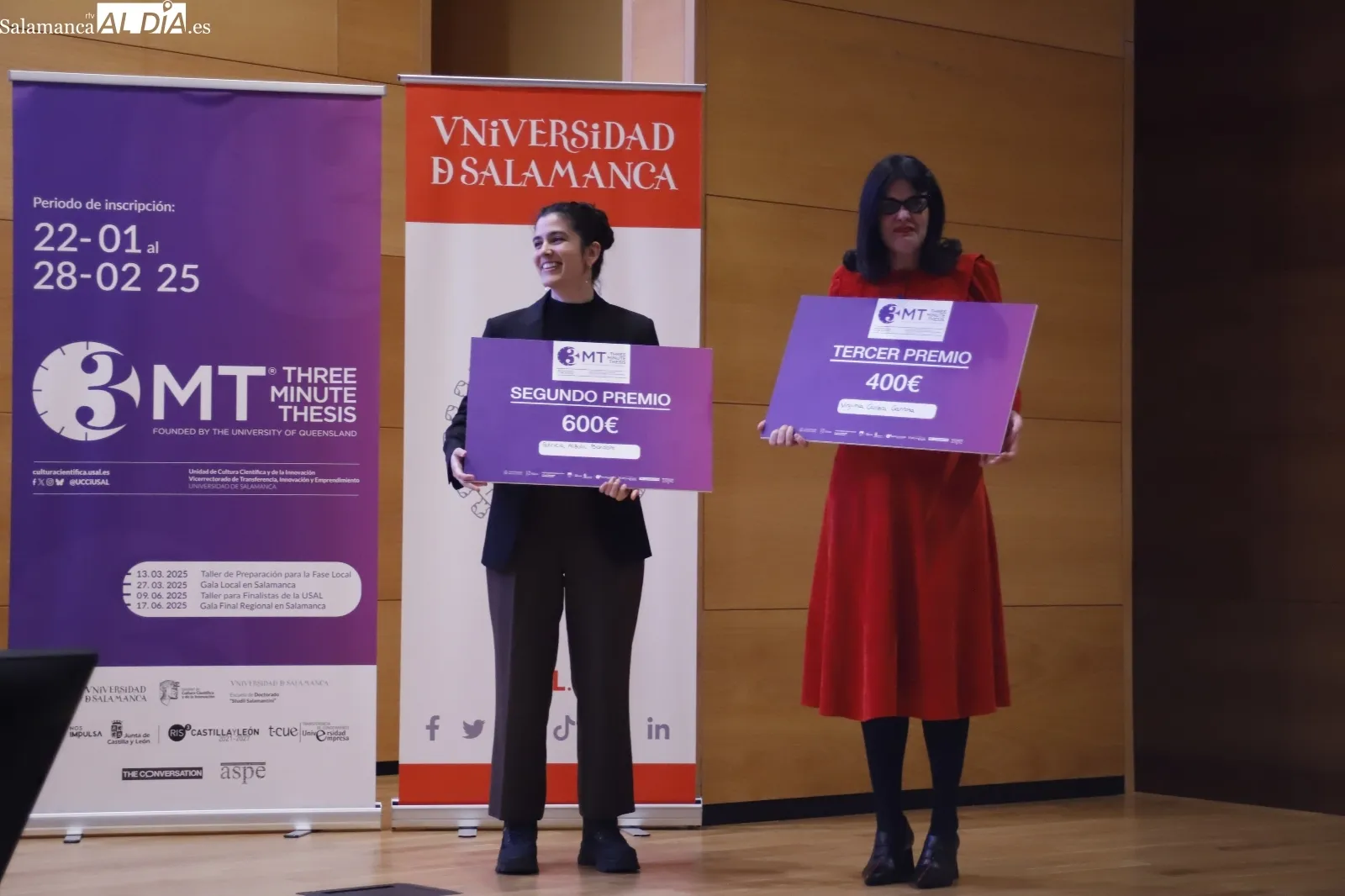 Clausura del concurso 'Tesis en tres minutos' de la Unidad de Cultura Científica y de la Innovación de la USAL y Escuela de Doctorado “Studi Salamantini” de la USAL. Fotos: Ángel Puma