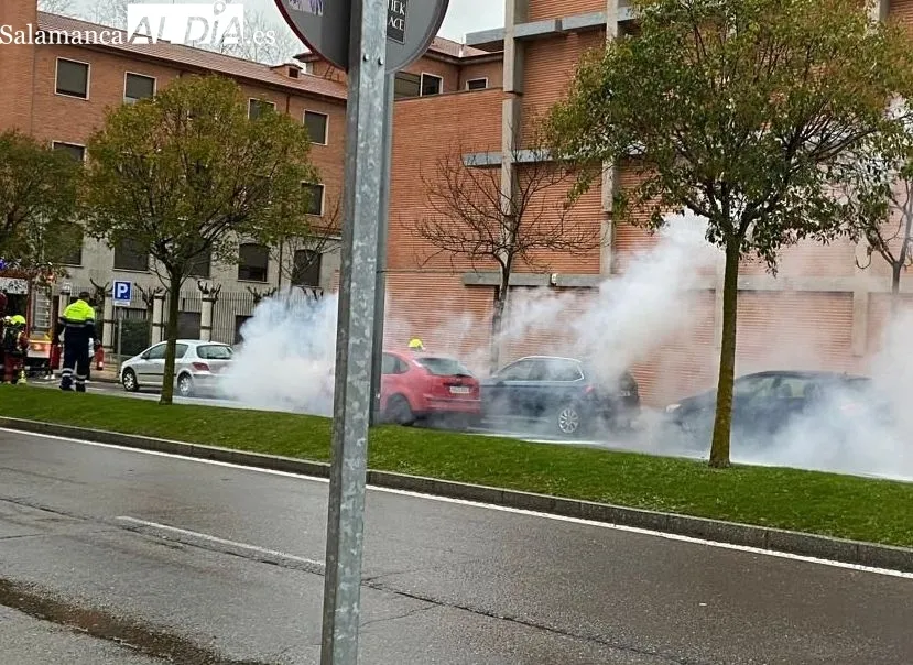Foto 2 - Arde un veh&iacute;culo en la calle Pe&ntilde;a de Francia