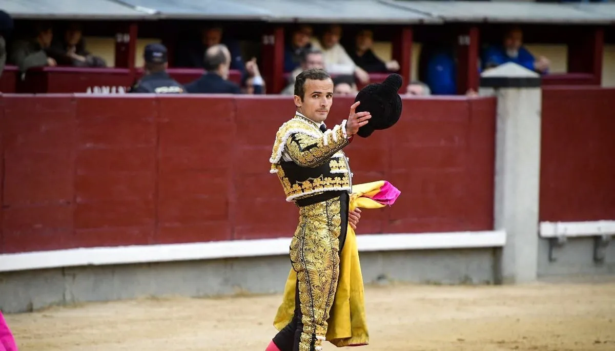 El salmantino Damián Castaño en la Monumental plaza de toros de Las Ventas (Madrid)