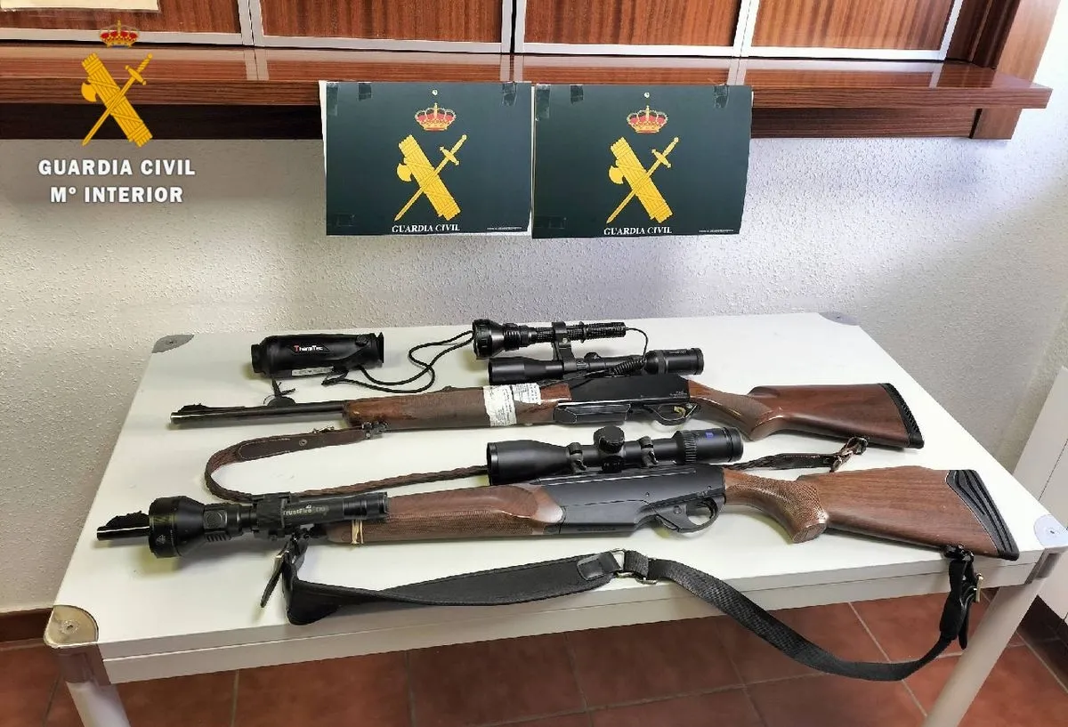 Material intervenido en Monsagro en esta operación de la Guardia Civil