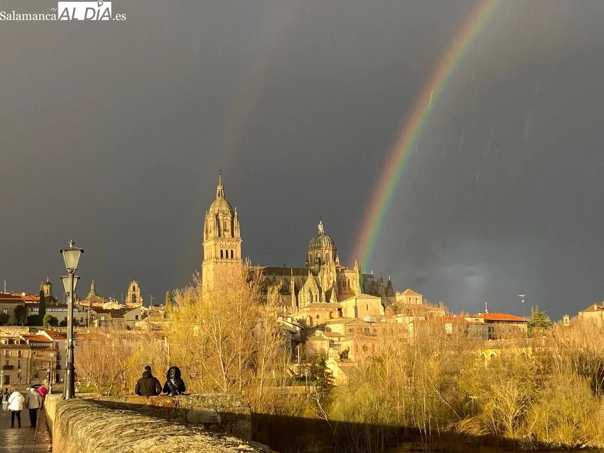 Espectacular arco iris en Salamanca | Fotos: Vanesa Martins