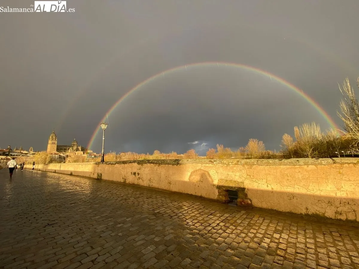 Espectacular arco iris en Salamanca | Fotos: Vanesa Martins