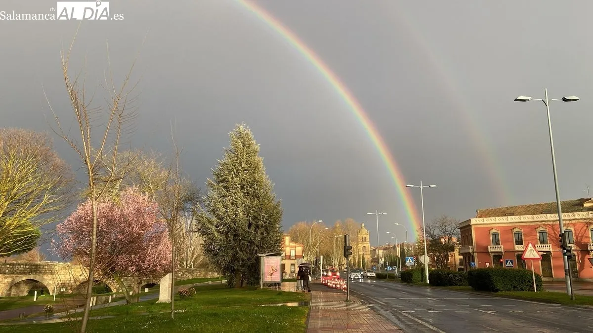 Espectacular arco iris en Salamanca | Fotos: Vanesa Martins