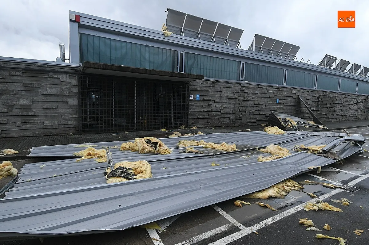 El fuerte viento ha causado daños en Ciudad Rodrigo/ Fotos: Adrián M.Pastor