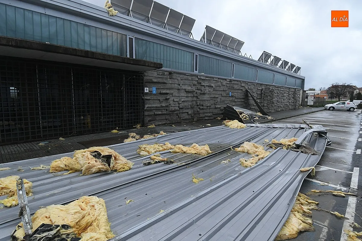 El fuerte viento ha causado daños en Ciudad Rodrigo/ Fotos: Adrián M.Pastor
