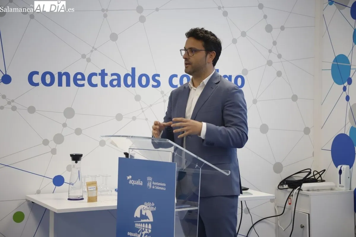 Presentación del proyecto United Circles en España, del que forma parte Salamanca, para acelerar el proceso de descarbonización y aprovechamiento circular de agua, recursos y energía. Foto de Ángel Puma