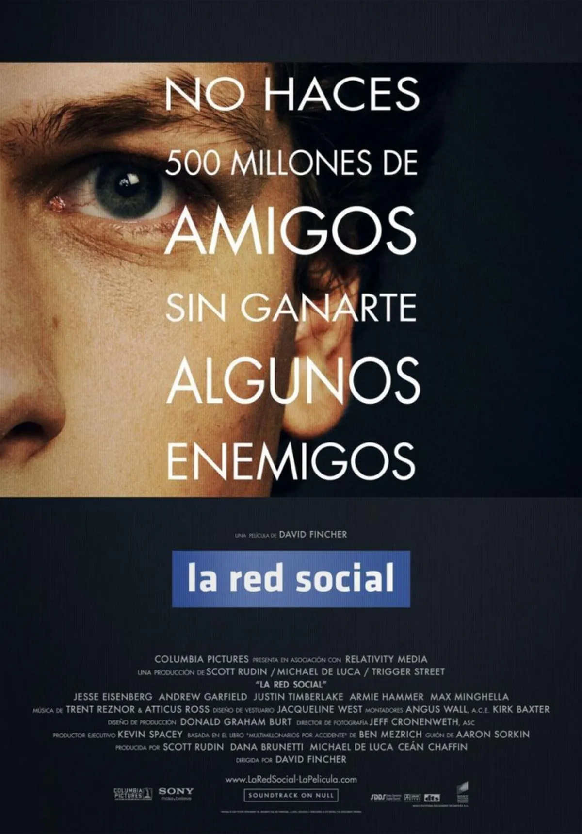 Miércoles 19. La red social (2010) de David Fincher