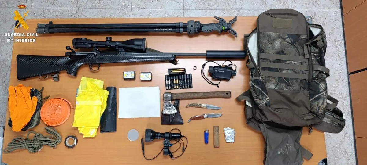 Material intervenido por la Guardia Civil en esta operación