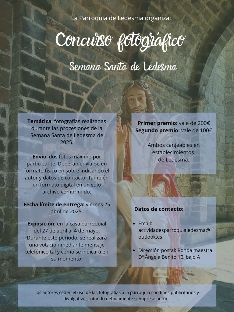 Foto de archivo de una procesión en Ledesma en una Semana Santa anterior 