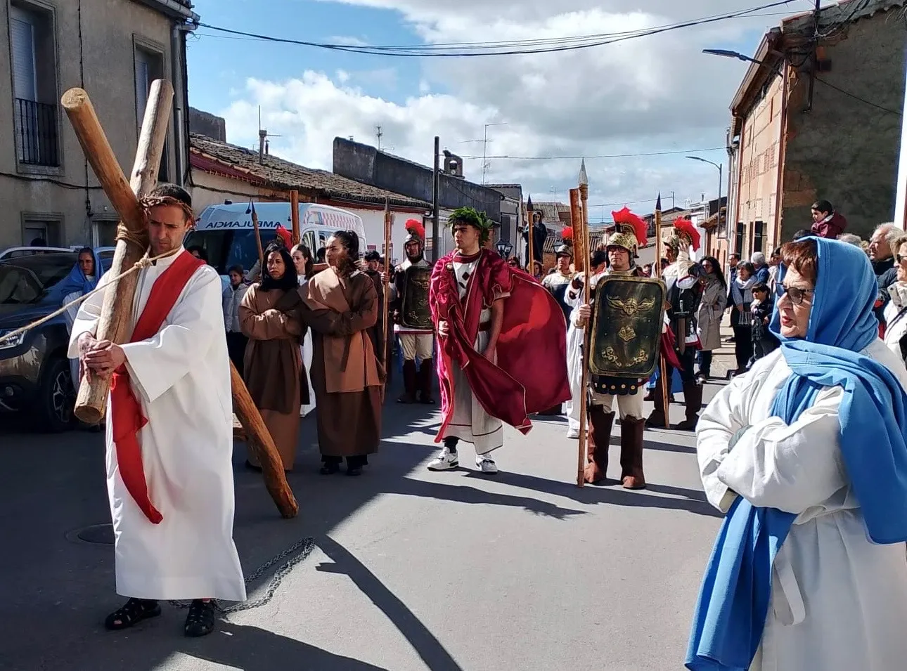 Vía Crucis viviente de Villoruela. Fotos Basilio Sánchez