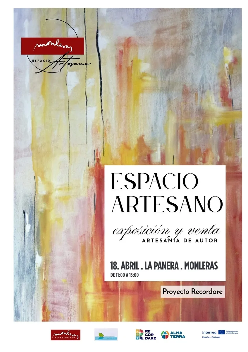 Cartel del 'Espacio Artesano' en Monleras