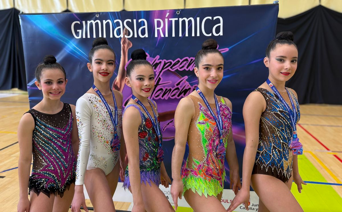 Cuatro medallas para el Club Rítmica Salamanca en el Campeonato de CyL Base Autonómico