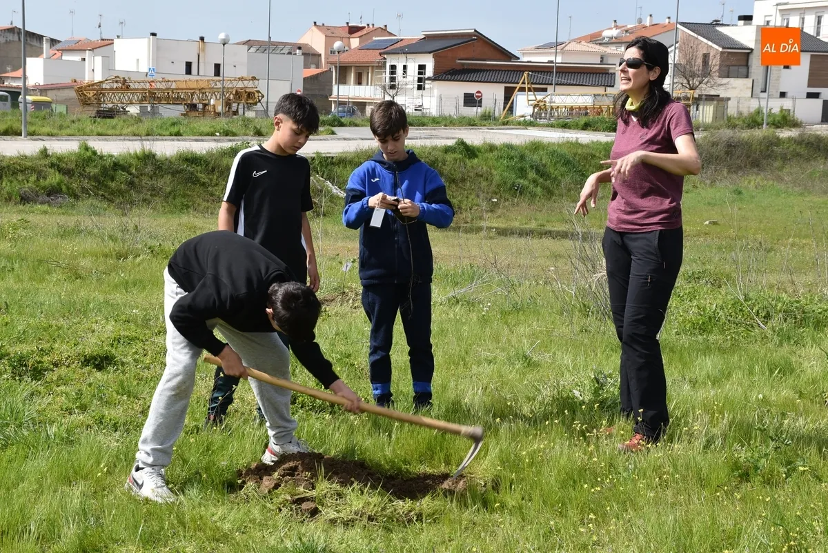 Foto 11 - Alumnos del IES Tierra plantan 90 &aacute;rboles en el marco de un proyecto educativo