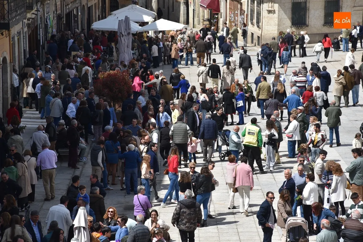 Foto 2 - El Domingo de Ramos depara un gran ambiente en el centro hist&oacute;rico mirobrigense
