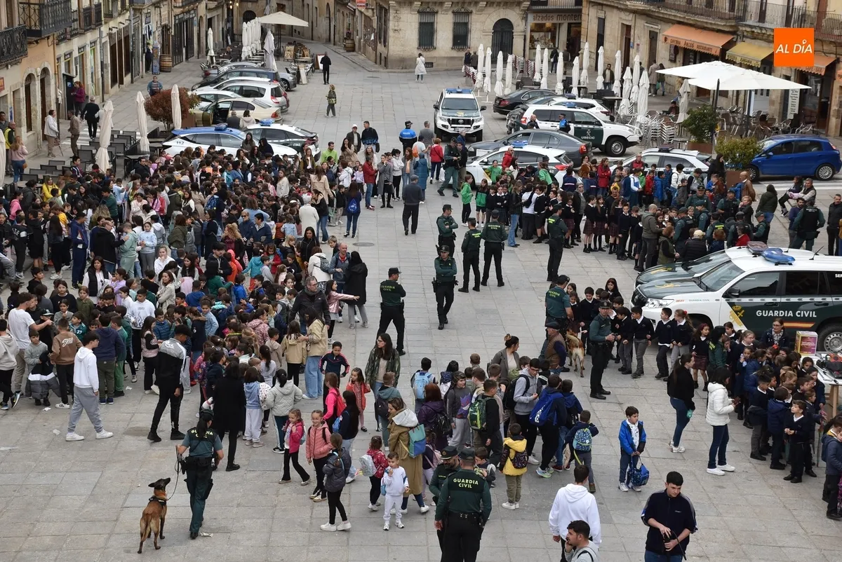 Foto 6 - La Guardia Civil ofrece en la Plaza Mayor una exhibici&oacute;n ante un millar de escolares
