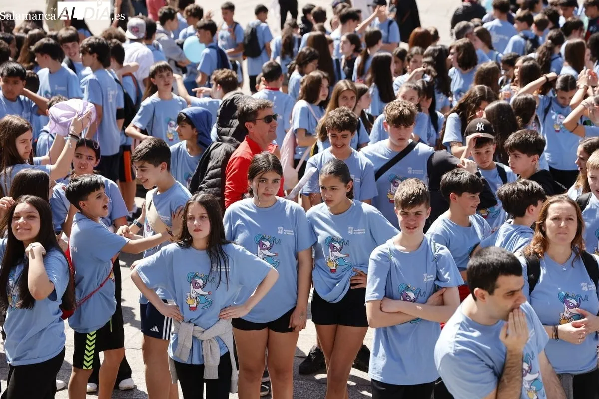 Día de Educación Física en la Calle celebrado en la Plaza Mayor. Foto de David Sañudo