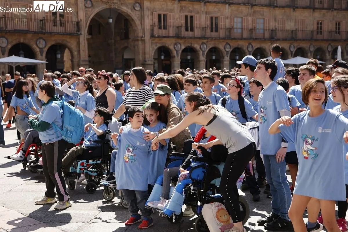 Día de Educación Física en la Calle celebrado en la Plaza Mayor. Foto de David Sañudo