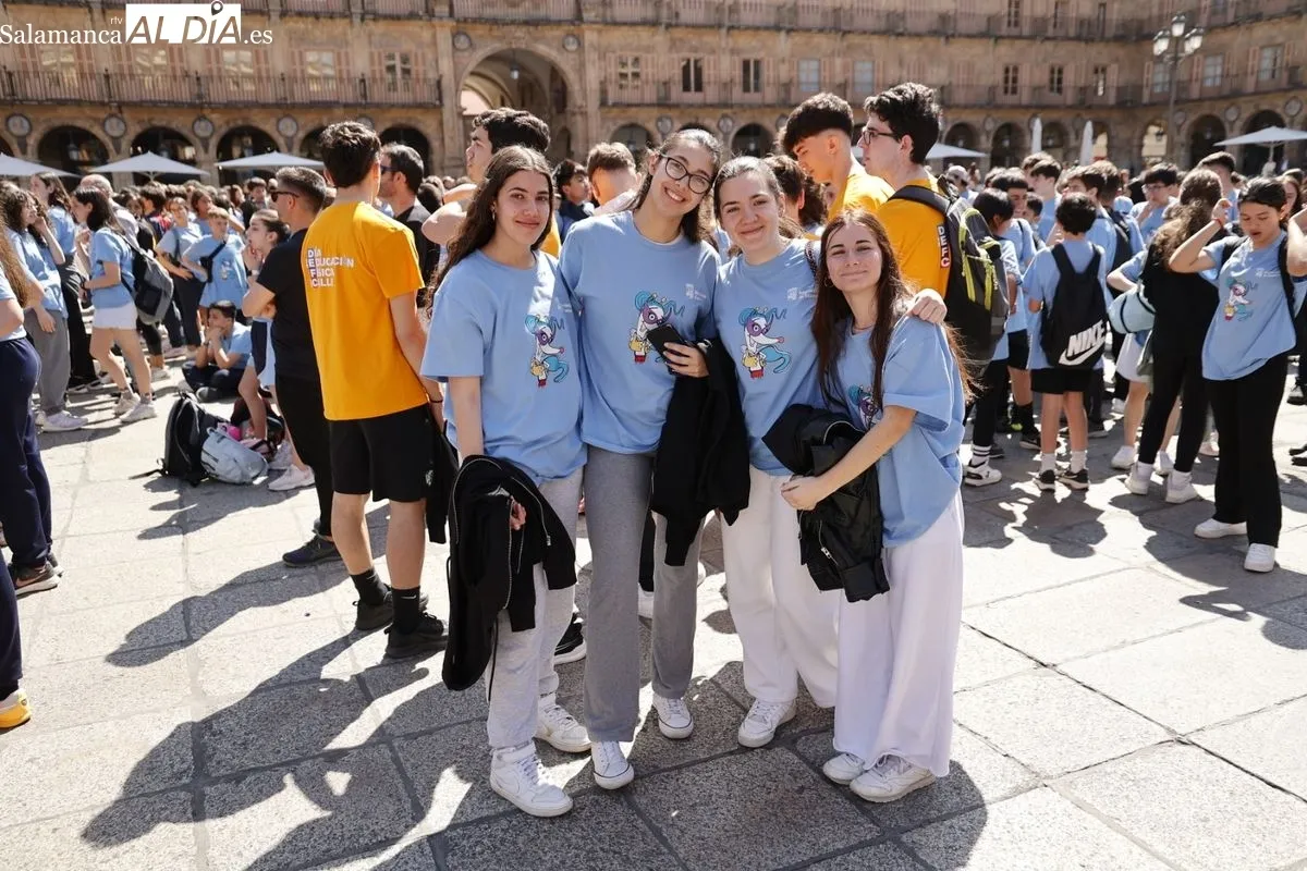 Día de Educación Física en la Calle celebrado en la Plaza Mayor. Foto de David Sañudo