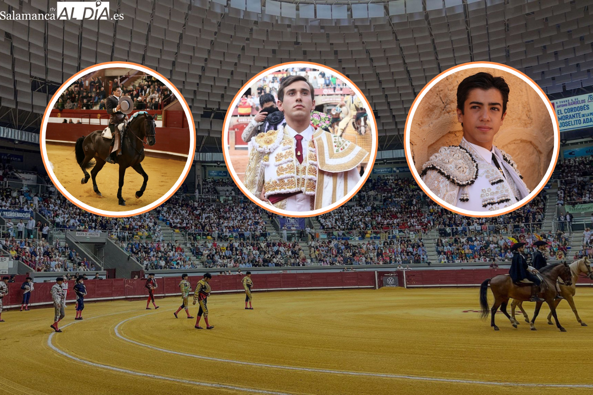 Pérez de Gregorio, Ismael Martín y Marco Pérez, en la Feria Taurina de Burgos