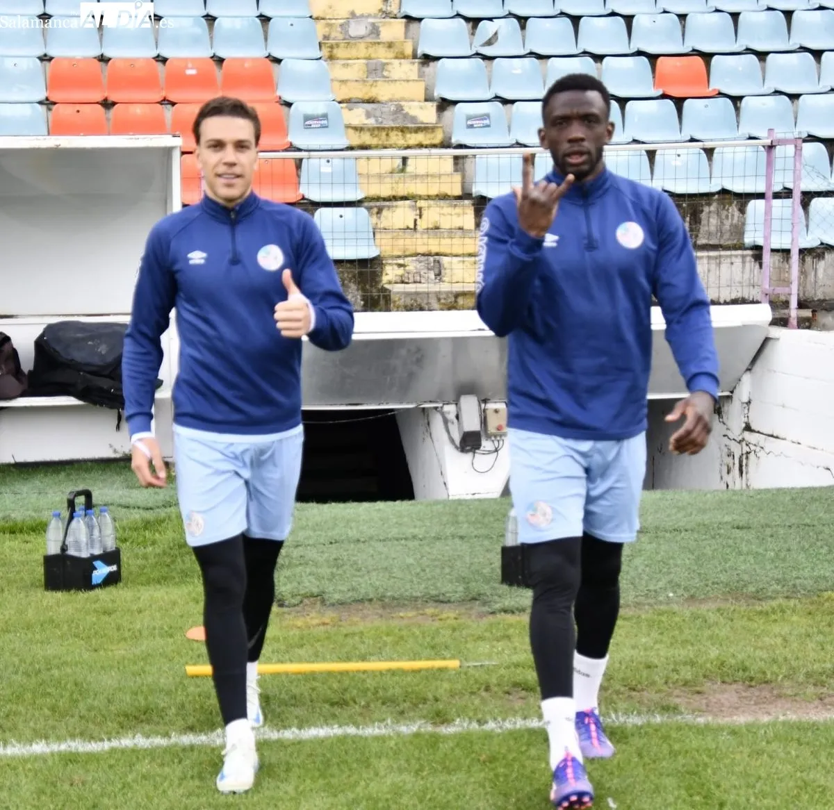 Entrenamiento del Salamanca UDS este martes en el estadio Helmántico