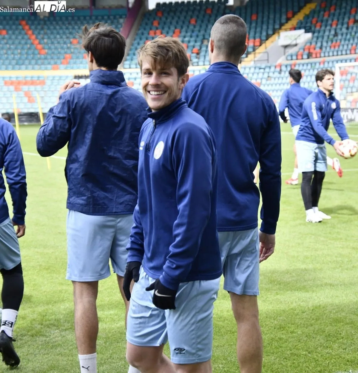 Entrenamiento del Salamanca UDS este martes en el estadio Helmántico