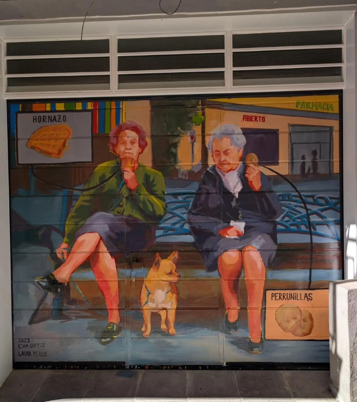 En la Calle Vitigudino numero 7. Título y artista:  Paquí, de Laura Merayo y Eva Ortiz