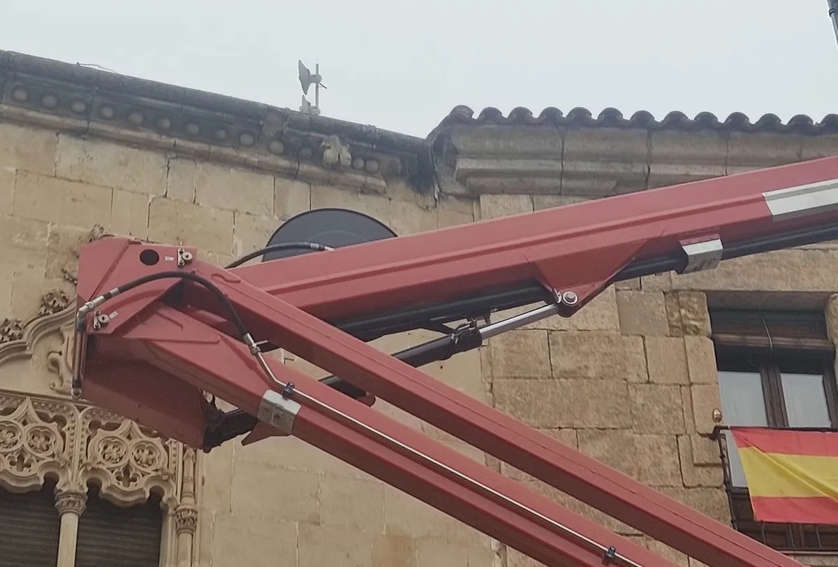 Foto 3 - La cornisa del Palacio de Cartago sufre un desprendimiento
