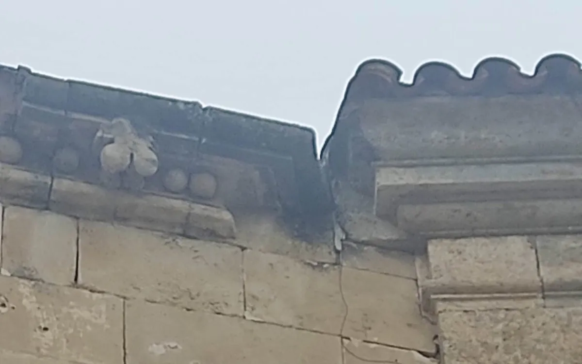 Foto 4 - La cornisa del Palacio de Cartago sufre un desprendimiento